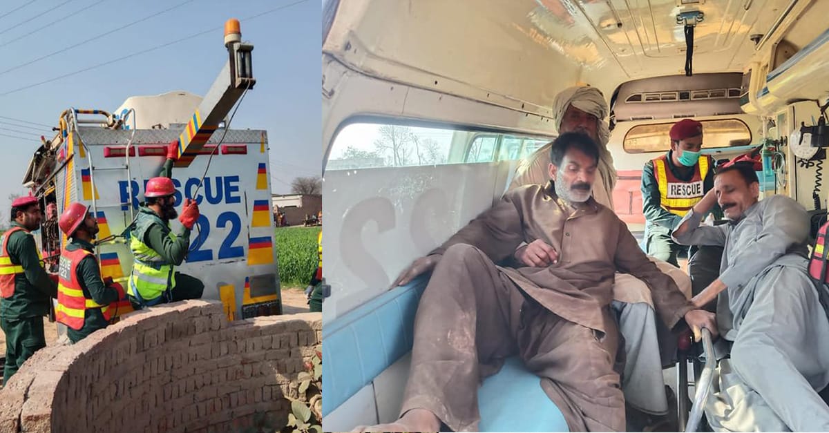 چنیوٹ میں حقانیہ روڈ ٹھٹھہ مبارک شاہ گہرے کنوے میں گر کر دو افراد زخمی