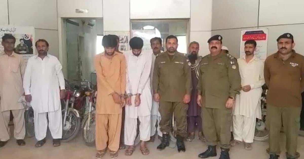ایس ایچ او لالیاں رائے محمد ارشد اور انکی ٹیم کی کارروائی، موٹرسائیکل چور گینگ گرفتار