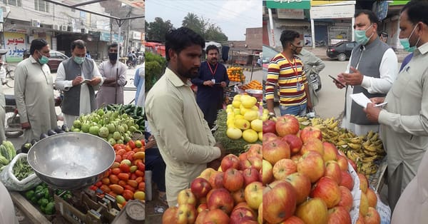 چناب نگر:سبزی فروشوں سمیت پھل فروشوں کو جرمانے