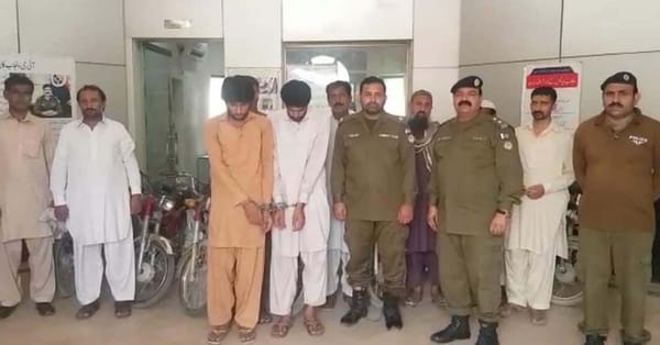 ایس ایچ او لالیاں رائے محمد ارشد اور انکی ٹیم کی کارروائی، موٹرسائیکل چور گینگ گرفتار