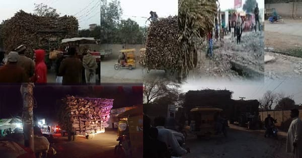 چناب نگر شہر بھر کی سڑکوں کو تباہ و برباد کرنے کے بعد،ممنوعہ ہیوی ٹریفک،گنے سے لوڈ خطرناک ٹریکٹر ٹرالیاں مین بازار میں داخل